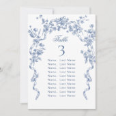 Blauw Grace Victoriaans Zitting Chart Kaart (Voorkant)