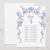 Blauw  Grace Victoriaans Zitting Chart Kaart (Voorkant / Achterkant)