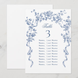 Blauw  Grace Victoriaans Zitting Chart Kaart