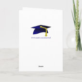 blauw graduatiemechanisme - Gefeliciteerd in het F Kaart (Achterkant)