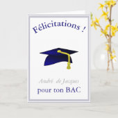 blauw graduatiemechanisme - Gefeliciteerd in het F Kaart (Gele Bloem)