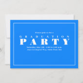 Blauw Graduation Party Multi Photo Template Kaart (Achterkant)