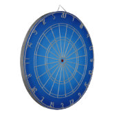 Blauw grafisch ontwerp dartbord (Voorkant Links)