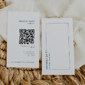 Blauw Grafisch Ontwerper Verticale Geometrische QR Visitekaartje