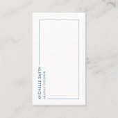 Blauw Grafisch Ontwerper Verticale Geometrische QR Visitekaartje (Voorkant)