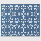 Blauw grafisch snowflake papier (Vlak)