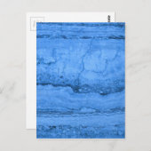 Blauw Graniet patroon blauw marmer blauwe rotsstee Briefkaart (Voorkant / Achterkant)