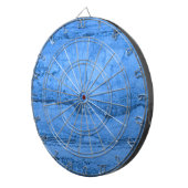 Blauw Graniet patroon blauw marmer blauwe rotsstee Dartbord (Voorkant Rechts)