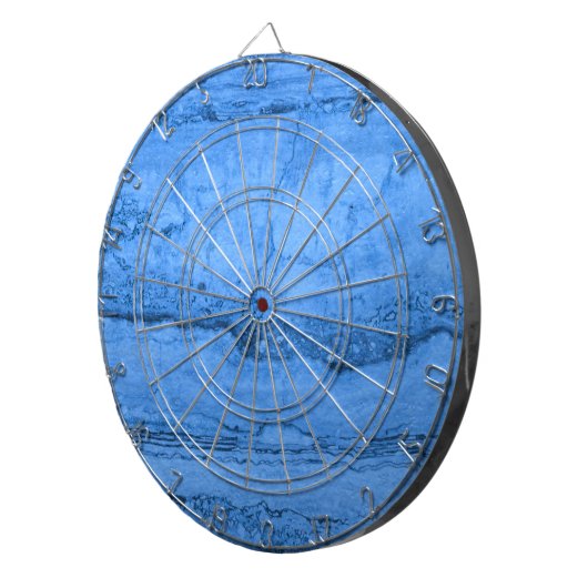 Blauw Graniet patroon blauw marmer blauwe rotsstee Dartbord (Voorkant Rechts)