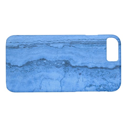 Blauw granietpatroon, blauwe marmer, blauwe steen Case-Mate iPhone case (Achterkant (Horizontaal))