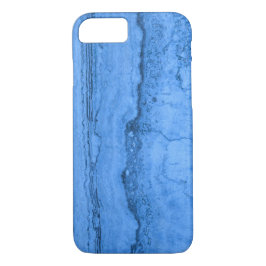 Blauw granietpatroon, blauwe marmer, blauwe steen Case-Mate iPhone case