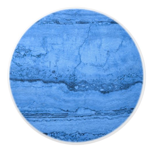 Blauw granietpatroon, blauwe marmer, blauwe steen keramische knop (Voorkant)