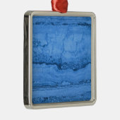 Blauw granietpatroon, blauwe marmer, blauwe steen metalen ornament (Rechts)