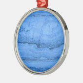 Blauw granietpatroon, blauwe marmer, blauwe steen metalen ornament (Links)