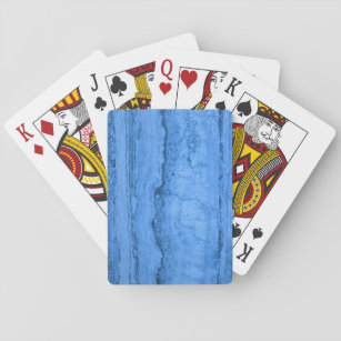 Blauw granietpatroon, blauwe marmer, blauwe steen speelkaarten