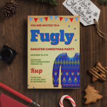 Blauw Grappig Afschuwelijk Lelijk Trui Kerstfeest