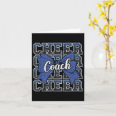 Blauw Grappig Sport Luid Trots Cheer Coach Vader Kaart (Gele Bloem)