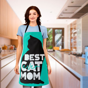 Blauw Grappige Moederdag Beste Kattenmoeder Ooit Schort