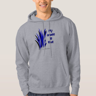 blauw gras, kunstwerk van darleen hoodie