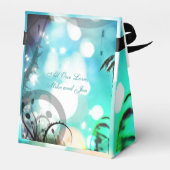 Blauw gras met vrije ruimte *Personaliseer* Bedankdoosjes (Achterkant)