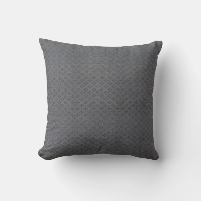  Blauw Gray Herringbone Kussen (Voorkant)