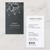 BLAUW GRAY LOTUS SIMPLE REIKI SPIRITUELE HEALER VISITEKAARTJE (Voorkant / Achterkant)