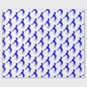 Blauw Great Dane patroon Cadeaupapier (Vlak)