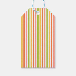 BLAUW GREEN ORANJE GEEL STRIPES CADEAULABEL