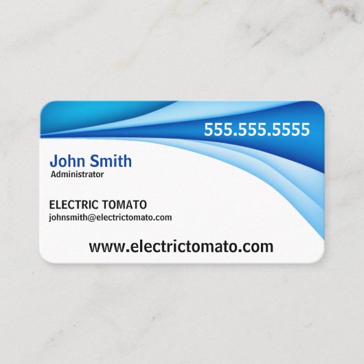 Blauw grensdecoratief Visitekaartje (Voorkant)