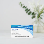 Blauw grensdecoratief Visitekaartje (Staand voorkant)