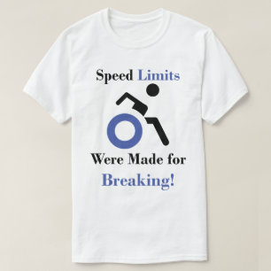 Blauw - Grenswaarden werden gesteld voor het breke T-shirt
