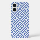Blauw Grieks sleutelpatroon Case-Mate iPhone Case (Achterkant)
