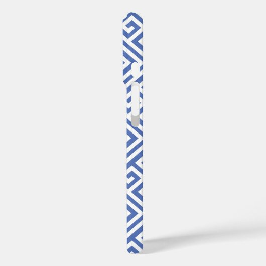 Blauw Grieks sleutelpatroon Case-Mate iPhone Case (Achterkant / Links)