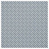 Blauw Grieks sleutelpatroon Stof (Swatch)