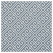 Blauw Grieks sleutelpatroon Stof (Swatch)