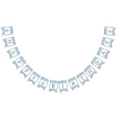 Blauw Grieks Toga Verjaardagsfeest met stenen elem Vlaggetjes (Alle)