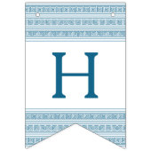 Blauw Grieks Toga Verjaardagsfeest met stenen elem Vlaggetjes (Tweede vlag)