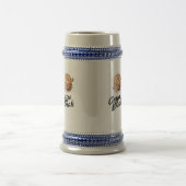 Blauw/Grijs 22 oz / Wit/Goud 20 oz Maat Bierpul (Center)