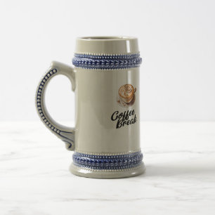 Blauw/Grijs 22 oz / Wit/Goud 20 oz Maat Bierpul
