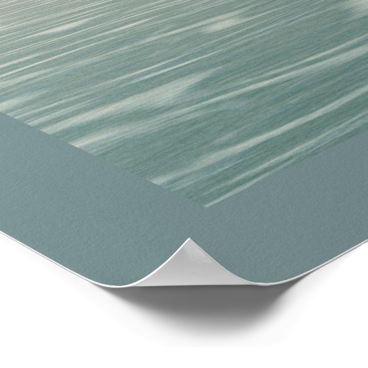 Blauw-grijs Abstract waterlandschap Poster (Hoek)