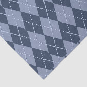 Blauw Grijs Argyle Tissuepapier (Detail)