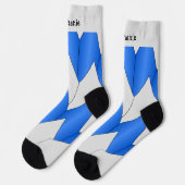 Blauw Grijs Art Deco Design Soks Sokken (Links)