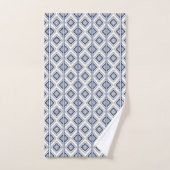 Blauw grijs Aztec patroon betegeld Bad Handdoek (Handdoek)