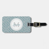 Blauw grijs Bagagelabel (Voorkant horizontaal)