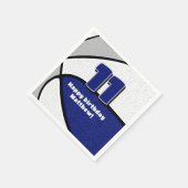 Blauw Grijs Basketbal Meisjes Jongens Sportfeest Servet (Hoek)