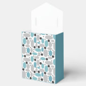 Blauw Grijs Bean Polka Dot Retro Patroon Home Deco Bedankdoosjes (Geopend)