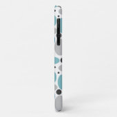Blauw Grijs Bean Polka Dot Retro Patroon Home Deco Case-Mate iPhone Case (Achterkant/links)