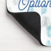 Blauw & Grijs Bladerenpatroon Muismat (Hoek)