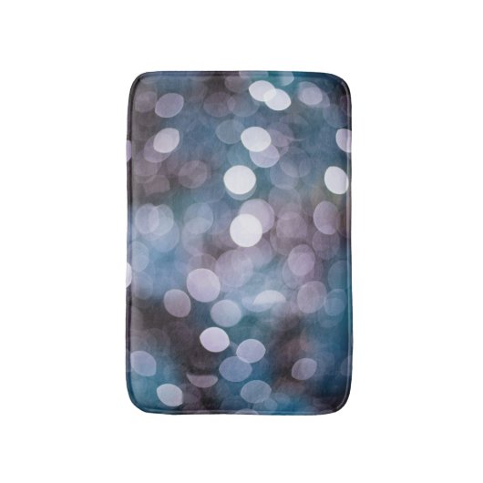 Blauw grijs bokeh, abstracte achtergrond. badmat (Voorkant Verticaal)