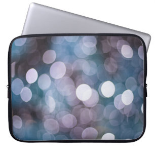 Blauw grijs bokeh, abstracte achtergrond. laptop sleeve